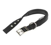 Ferplast Collier pour Chien Taille M/L en Nylon rembourré, Boucle réglable en métal, Tour de Cou 34-42 cm, Noir