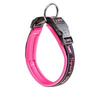 Ferplast Collier Chien Sport Dog, Collier pour Chien de Taille Grande, Rembourrage Doux, Coutures réfléchissantes, Étiquette pour Le nom de l'animal, Reglable, Taille: 2,5 cm (45-55 cm), Rose