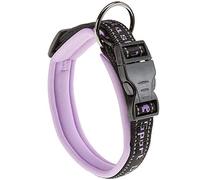 Ferplast Collier Chien Sport Dog, Collier pour Chien de Taille Grande, Rembourrage Doux, Coutures réfléchissantes, Étiquette pour Le nom de l'animal, Reglable, Taille: 2,5 cm (45-55 cm), Violette