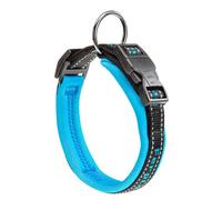 Ferplast Collier Chien Sport Dog, Collier pour Chien de Taille Moyenne, Rembourrage Doux, Coutures réfléchissantes, Étiquette pour Le nom de l'animal, Reglable, Taille: 2 cm (33-43 cm), Bleu