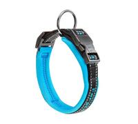 Ferplast Collier Chien Sport Dog, Collier pour Chien de Taille Petite, Rembourrage Doux, Coutures réfléchissantes, Étiquette pour Le nom de l'animal, Reglable, Taille: 1,5 cm (25-35 cm), Bleu