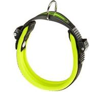 Ferplast Collier Ergonomique pour Chiens ERGOFLUO C15/42 avec Rembourrage et Fermeture à Micro-régulation Vert acide Vert acide G