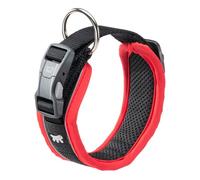 Ferplast Collier pour Chien Genius C20/43, réfléchissant, Respirant, réglable, Fermeture magnétique à dégagement Rapide, Collier pour Chiens de Taille Moyenne, Rembourrage Doux, Rouge
