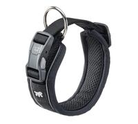 Ferplast Collier pour Chien Genius C20/43, réfléchissant, Respirant, réglable, Fermeture magnétique à dégagement Rapide, Collier pour Chiens de Taille Moyenne, Rembourrage Doux, Noir