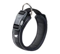 Ferplast Collier pour Chien Genius C25/55, réfléchissant, Respirant, réglable, Fermeture magnétique à dégagement Rapide, Collier pour Chiens de Grande Taille, Rembourrage Doux, Noir