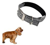 Ferplast Collier pour Chien réglable et rembourré en Plastique recyclé à partir de Bouteilles en Pet, Boucle et Anneau en métal (Tour de Cou 24-31 cm), S, Gris