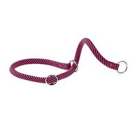 Ferplast Collier Semi-étrangleur Sport, Collier pour Chien, Collier de Dressage avec Anneaux Réglables, en Cordon Nylon, Longueur 60 cm, épaisseur 13 mm, Fuchsia-Noir