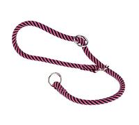 Ferplast Collier Semi-étrangleur Sport, Collier pour Chien, Collier de Dressage avec Anneaux Réglables, en Cordon Nylon, Longueur 60 cm, épaisseur 8 mm, Fuchsia-Noir