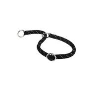 Ferplast Collier Semi-étrangleur Sport Reflex, Collier pour Chien, Collier de Dressage avec Anneaux réglables, en Cordon de Nylon réfléchissant, Longueur 50 cm, épaisseur 8 mm, Noir