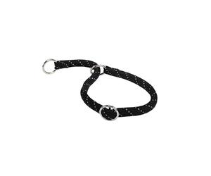 Ferplast Collier Semi-étrangleur Sport Reflex, Collier pour Chien, Collier de Dressage avec Anneaux réglables, en Cordon de Nylon réfléchissant, Longueur 70 cm, épaisseur 8 mm, Noir
