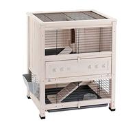 Ferplast Cottage Mini Clapier Intérieur en Bois Cage Lapin 78,5 X 59,5 X H 94 cm