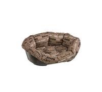 Ferplast Couchage pour chiens et chats SOFA 8 avec coussin en tissu, panier pour animaux, fond perforé, anti-dérapant, appui-tête pratique, 85 x 62 x