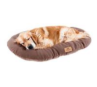 Ferplast Coussin Chien Grande Taille RELAX 100/12 MICROFLEECE, Lit pour Chiens, Animaux Domestiques, Matelas Tapis, Coussin Rembourré pour Panier Chien, Ovale, Doux en Micropolaire, Lavable, 100 x 63 cm, Gris