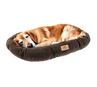 Ferplast Coussin Chien Grande Taille RELAX 100/12 MICROFLEECE, Lit pour Chiens, Animaux Domestiques, Matelas Tapis, Coussin Rembourré pour Panier Chien, Ovale, Doux en Micropolaire, Lavable, 100 x 63 cm, Taupe