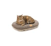 Ferplast Coussin Chien, Tapis Chien RELAX 55/4 MICROFLEECE, Coussin Chat, Lit pour Chiens Chats, Matelas Animaux, Coussin pour Panier Chien et Chat, Ovale, Doux en Micropolaire, Lavable, 55 x 36 cm, Taupe