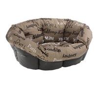 Ferplast Coussin Ferplast pour chien et chats COUSSIN SOFA' 10 Coussin de rechange rembourré, coton doux lavable, réglable avec cordon élastique, 96 x 71 x h 32 cm Marron Marron Marron G