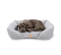 Ferplast Coussin pour Chien de Taille Moyenne, Panier pour Chat, Tissu bouclé synthétique Lavable, Rembourrage Moelleux, 78 x 56 x h 22 cm. Gris