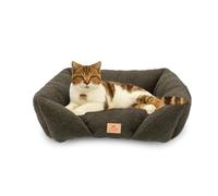 Ferplast Coussin pour Chien de Taille Moyenne, Panier pour Chat, Tissu bouclé synthétique Lavable, Rembourrage Moelleux, 55 x 45 x 20 cm. Vert