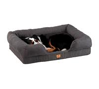 Ferplast Coussin pour chien en mousse à mémoire de forme - Matelas orthopédique lavable pour chien - 93 x 73 x 22,5 cm - Gris