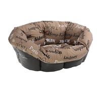 Ferplast Coussin pour Panier Chien SOFA' 8, en Coton, Matelas Coussin Rembourré pour Lit pour Chien d'intérieur, Remplacement pour Corbeille en Plastique Chien, Lavable, 85 x 62 x h 28,5 cm, Marron