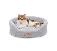 Ferplast Coussin pour Petit Chien, Panier pour Chat, Tissu bouclé synthétique Lavable, Rembourrage Moelleux, Dimensions : 45 x 35 x h 13 cm. Gris.