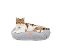 Ferplast Coussin pour Petit Chien, Panier pour Chat, Tissu synthétique bouclé Lavable, Rembourrage Moelleux, Dimensions : 55 x 36 x h 3 cm. Gris.