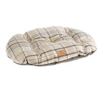 Ferplast Coussin rembourré pour chiens et chats SCOTT 65/6, double-face, écossais, velours doux, lavable, Marron Marron Marron G