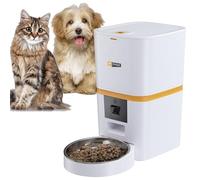 Ferplast Distributeur Croquettes Chat Automatique Risto Pet Smart Gamelle Croquettes Chien 6 L, Contrôle Via APP, Caméra Vision Nocturne, Microphone, Enregistreur Vocal, Acier Inoxydable