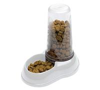 Ferplast Distributeur de Nourriture ou d'eau pour Chiens et Chats, Distributeur de Nourriture sèche 1,5 Litre, Fond antidérapant, 16,5 x 25 x h 24,5 cm Blanc