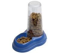 Ferplast Distributeur de Nourriture ou d'eau pour Chiens et Chats, Distributeur de Nourriture sèche 1,5 Litre, Fond antidérapant, 16,5 x 25 x h 24,5 cm Bleu