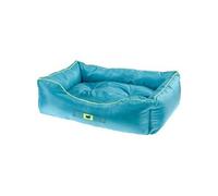 Ferplast Divan pour chiens JAZZY 60, couchage rembourré pour animaux, résistant, tissu technique, anti-griffures, déperlent, lavable, 66x50x20 bleu