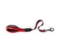 Ferplast ERGOCOMFORT Laisse Courte en Nylon pour Chien, Poignée Ergonomique, Rembourrage Doux, Longueur 55 cm x 2,5 cm, Rouge