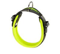 Collier Ergonomique pour Chiens ERGOFLUO C15/33 avec Rembourrage et Fermeture à Micro-régulation Vert acide