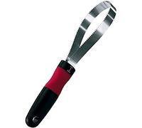 Ferplast Étrille pour chiens à poils courts - Élimine les poils morts et l'excès d'eau après le bain - Double dents en acier inoxydable, L 28,5 x l 6,5 cm.