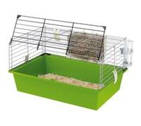 Ferplast Ferplast Cage pour cochons d'inde CAVIE 60, système de fermeture de sécurité, accessoires inclus, en métal vernis Gris et bac en plastique, 58 x 38 x h 31,5 cm Gris G