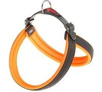 Ferplast Harnais pour Chiens de Taille Moyenne Harnais pour Chien AGILA Fluo 5 avec Rembourrage Doux, système de dégagement et d'attache Rapide, Tour de Poitrine 50-58 cm. Orange