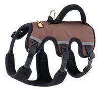 Ferplast Harnais Ergonomique pour Chiens de Taille Petite ERGOTREKKING Extra Small, Fermeture par Micro-Regulation, Rembourrage Souple, réflechissant, idéal pour Les Excursions, Marron