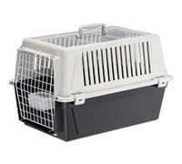 Ferplast Ferplast Panier de Transport pour Petits Chiens et Chats max 12 Kg ATLAS 30 OPEN avec Coussin et Ecuelle, Toit Ouvrant Marron Marron G