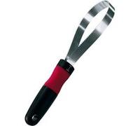 Ferplast Étrille pour chiens à poils courts - Élimine les poils morts et l'excès d'eau après le bain - Double dents en acier inoxydable, L 28,5 x l 6,5 cm.