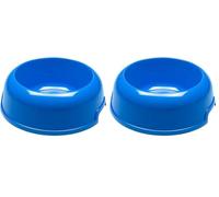 Ferplast Gamelle pour Chien Party, antidérapante, Facile à Transporter, en Plastique recy urable, gamelle d'eau et de Nourriture pour Chien de Taille Moyenne (3 L), Bleu (Lot de 2)