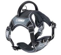 Ferplast Genius Harnais pour Chien de Petite Taille, réfléchissant, Respirant, réglable, Fermeture magnétique à dégagement Rapide, Harnais pour Chien, Rembourrage Doux, Noir