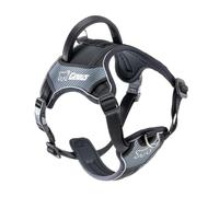 Ferplast Genius Harnais pour Chien de Taille Moyenne, réfléchissant, Respirant, réglable, Fermeture magnétique à dégagement Rapide, Harnais pour Chien, Rembourrage Doux, Noir