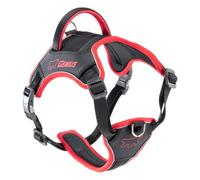 Ferplast Genius Harnais pour Chien de Taille Moyenne, réfléchissant, Respirant, réglable, Fermeture magnétique à dégagement Rapide, Harnais pour Chien, Rembourrage Doux, Rouge