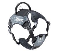 Ferplast Genius Harnais pour Chien Grande Taille, réfléchissant, Respirant, réglable, Fermeture magnétique à dégagement Rapide, Harnais pour Chien, Rembourrage Doux, Noir