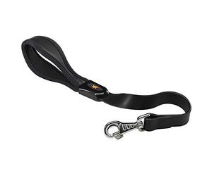 Ferplast - Giotto GM25/60 / 76107017 - Laisse en cuir - Poignée ergonomique - Noir - Largeur 25 mm / Longueur 60 cm