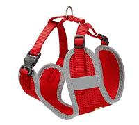 Ferplast Harnais Chien Petite Taille NIKITA XS, Harnais pour Chat Respirant, Rembourré et Ajustable, Facile à Porter, Bords Réfléchissants, Poitrine 28-40 cm. Rouge