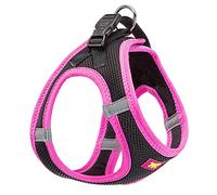 Ferplast Harnais Chien Taille Moyenne KAORI M, Harnais pour Chien Respirant, Rembourré et Ajustable, Facile à Porter, Bords Réfléchissants, Poitrine 44-48 cm. Rose