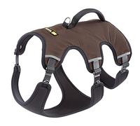 Ferplast Harnais Ergonomique pour Chiens de Taille Maxi ERGOTREKKING Extra Large, Fermeture par Micro-Regulation, Rembourrage Souple, réflechissant, idéal pour Les Excursions, Marron