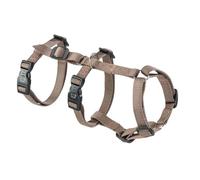 Ferplast Harnais Petit Chien Brave Small, Harnais de Sécurité, Anti Fugue Chien, Harnais Chien, Lévrier, 6 Fermetures, Réglable, Marron