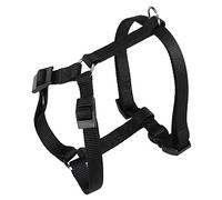 Ferplast Harnais Petit Chien Champion S, Harnais pour Chat Ajustable en 3 Points, Facile à Porter, Poitrine 30-46 cm. Noir
